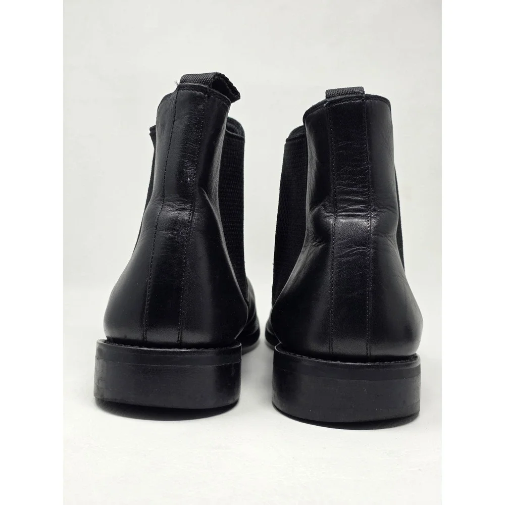 Anthony Veer Men's Black Leather Chelsea Boots Pull On Ankle Size 13 Pre-owned